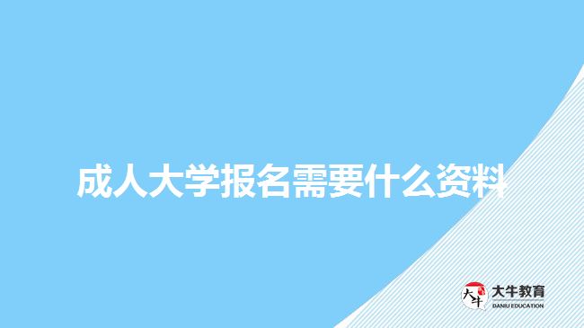 成人大學報名需要什么資料
