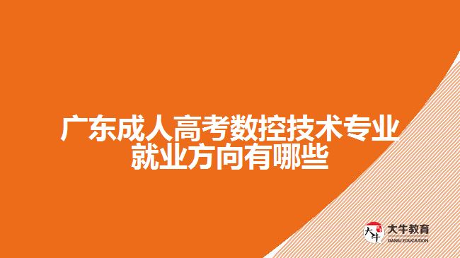 廣東成人高考數(shù)控技術(shù)專(zhuān)業(yè)就業(yè)方向有哪些