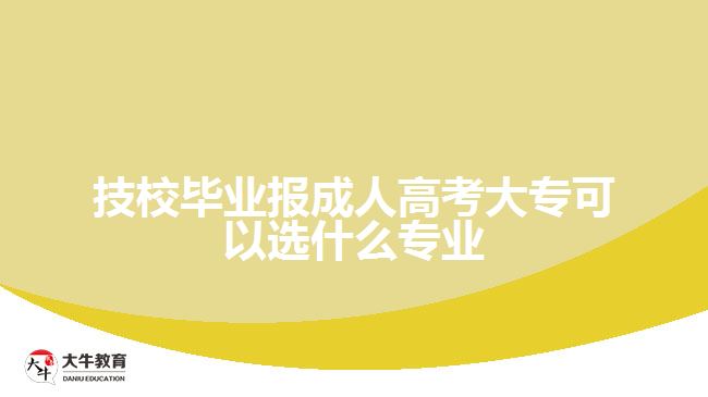 技校畢業(yè)報成人高考大?？梢赃x什么專業(yè)