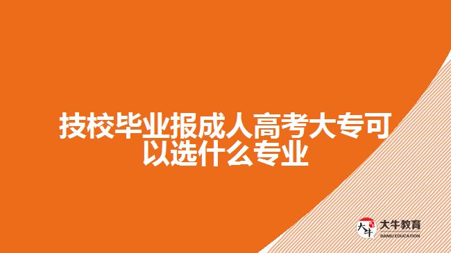 技校畢業(yè)報成人高考大?？蛇x專業(yè)