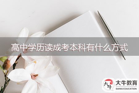 高中學歷讀成考本科有什么方式