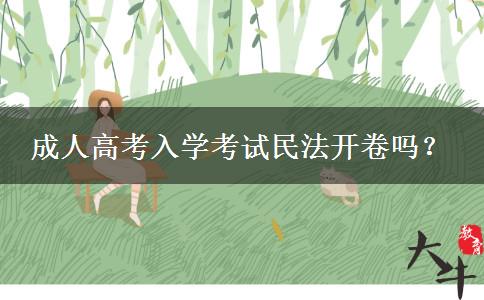 成人高考入學(xué)考試民法開(kāi)卷嗎？