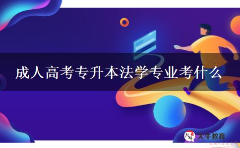 成人高考專升本法學專業(yè)考什么