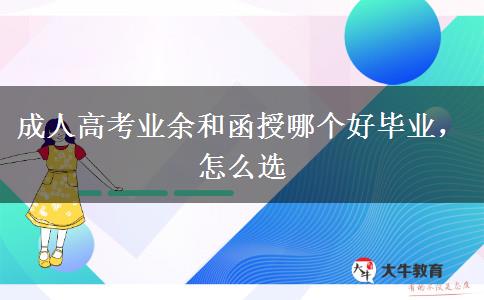 成人高考業(yè)余和函授哪個好畢業(yè)，怎么選