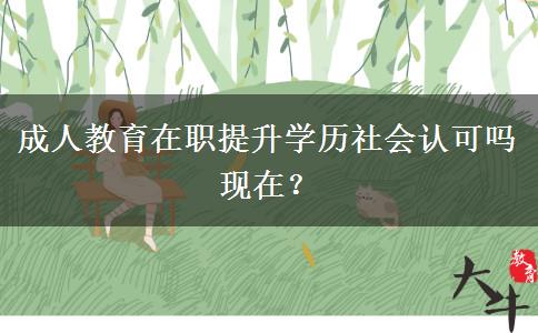 成人教育在職提升學(xué)歷社會認(rèn)可嗎現(xiàn)在？