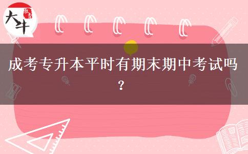 成考專升本平時有期末期中考試嗎？