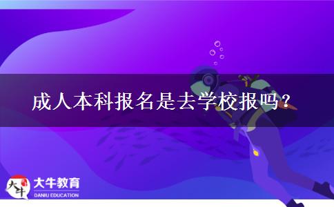 成人本科報(bào)名是去學(xué)校報(bào)嗎？