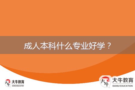 成人本科什么專業(yè)好學？