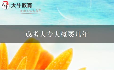 成考大專(zhuān)大概要幾年