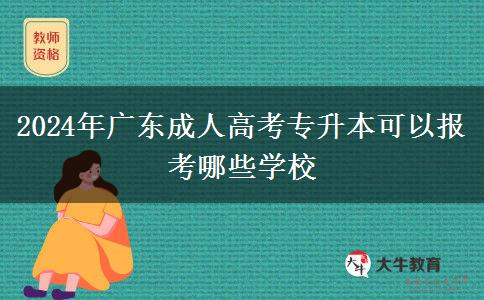 2024年廣東成人高考專升本可以報考哪些學(xué)校