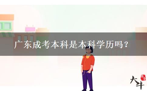 廣東成考本科是本科學(xué)歷嗎？