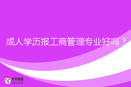 成人學(xué)歷報工商管理專業(yè)好嗎?