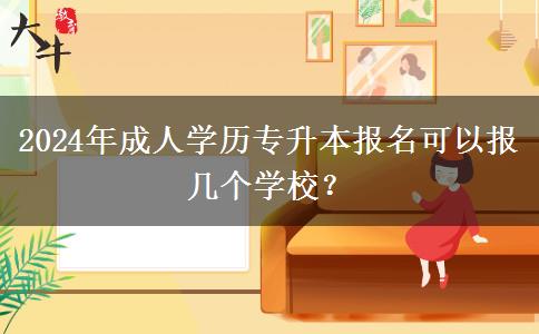 2024年成人學(xué)歷專升本報(bào)名可以報(bào)幾個(gè)學(xué)校？