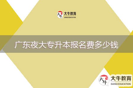 廣東夜大專升本報名費(fèi)多少錢