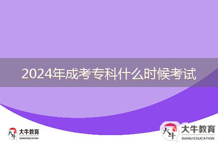 2024年成考?？剖裁磿r(shí)候考試