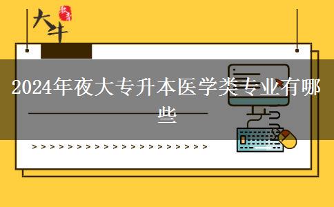 2024年夜大專(zhuān)升本醫(yī)學(xué)類(lèi)專(zhuān)業(yè)有哪些