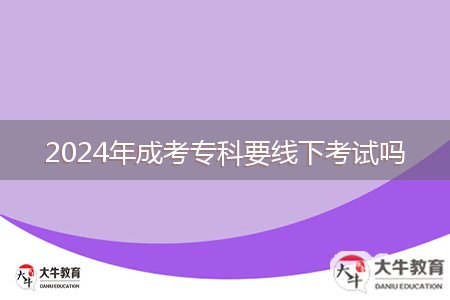 2024年成考?？埔€下考試嗎