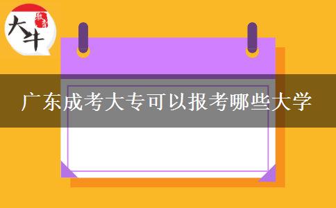 廣東成考大?？梢詧?bào)考哪些大學(xué)