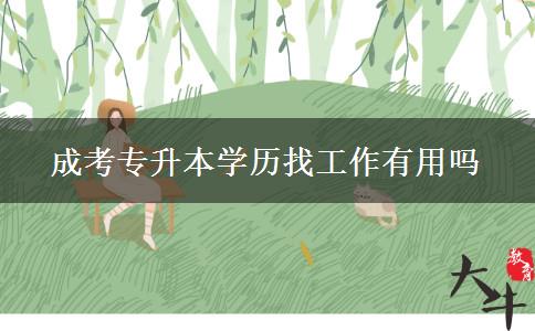 成考專(zhuān)升本學(xué)歷找工作有用嗎。</div>
                    <div   class=