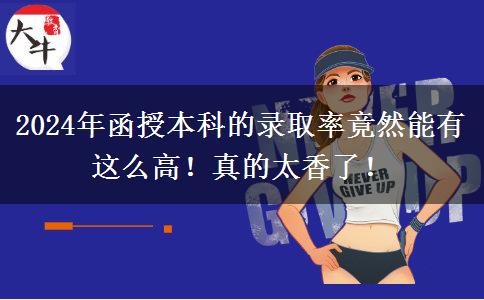 2024年函授本科的錄取率竟然能有這么高！真的太香了！