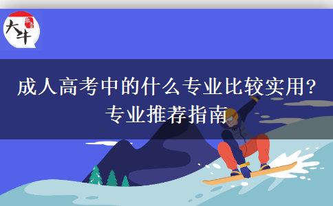 成人高考中的什么專業(yè)比較實(shí)用?專業(yè)推薦指南