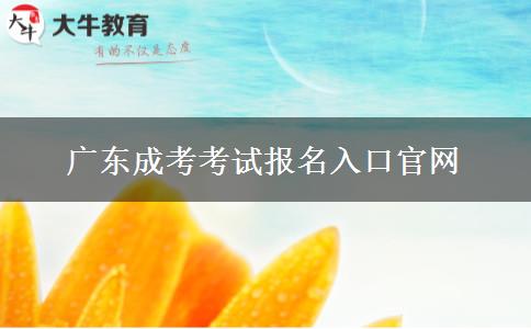 廣東成考考試報名入口官網