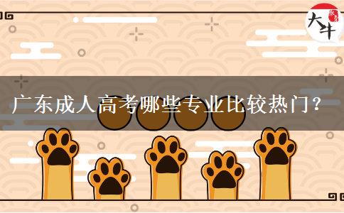 廣東成人高考哪些專業(yè)比較熱門？