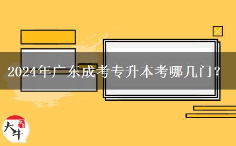 2024年廣東成考專升本考哪幾門？