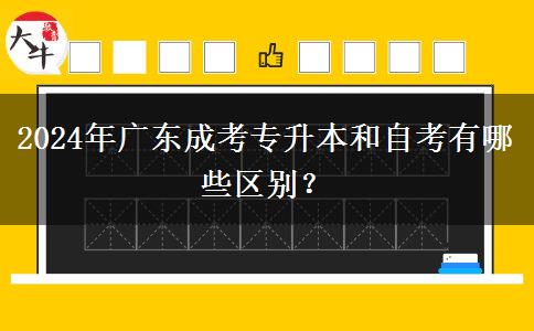 2024年廣東成考專(zhuān)升本和自考有哪些區(qū)別？
