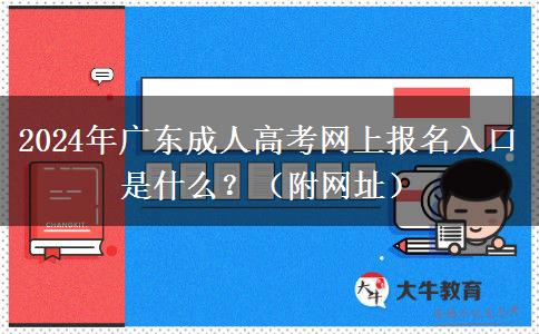 2024年廣東成人高考網(wǎng)上報名入口是什么？（附網(wǎng)址）