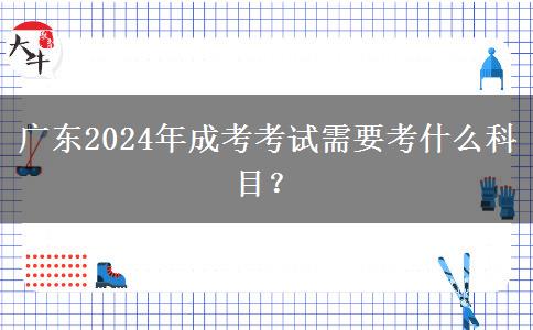 廣東2024年成考考試需要考什么科目？