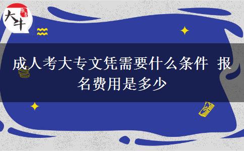 成人考大專文憑需要什么條件 報名費(fèi)用是多少
