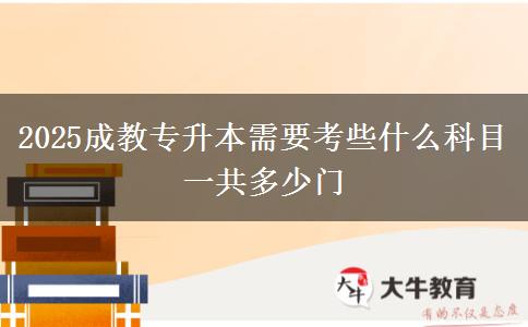 2025成教專升本需要考些什么科目 一共多少門(mén)