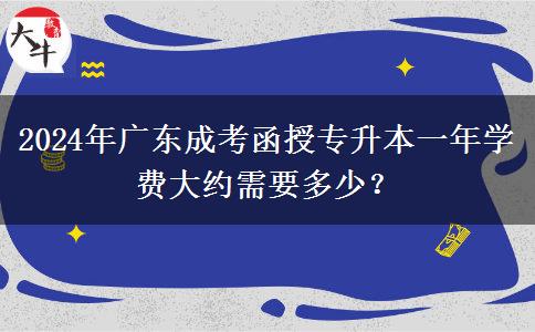 2024年廣東成考函授專升本一年學費大約需要多少？