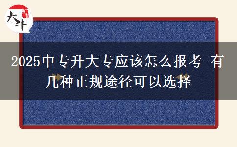2025中專升大專應該怎么報考 有幾種正規(guī)途徑可以選擇