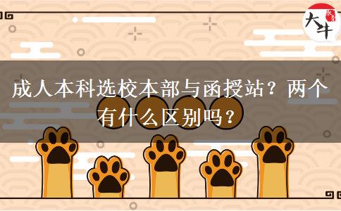 成人本科選校本部與函授站？?jī)蓚€(gè)有什么區(qū)別嗎？