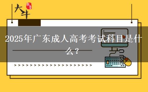 2025年廣東成人高考考試科目是什么？