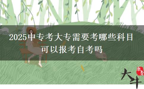 2025中?？即髮Ｐ枰寄男┛颇?可以報考自考嗎