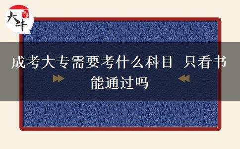 成考大專(zhuān)需要考什么科目 只看書(shū)能通過(guò)嗎