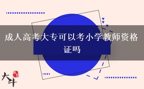 成人高考大?？梢钥夹W(xué)教師資格證嗎