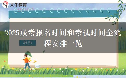 2025成考報名時間和考試時間全流程安排一覽