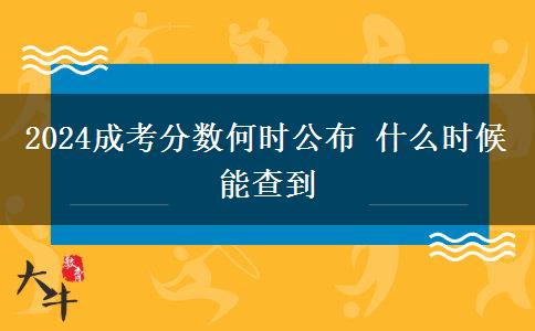 2024成考分?jǐn)?shù)何時(shí)公布 什么時(shí)候能查到