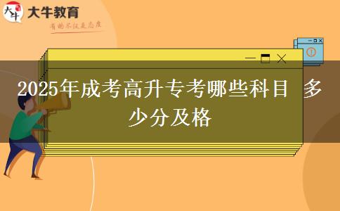 2025年成考高升專考哪些科目 多少分及格
