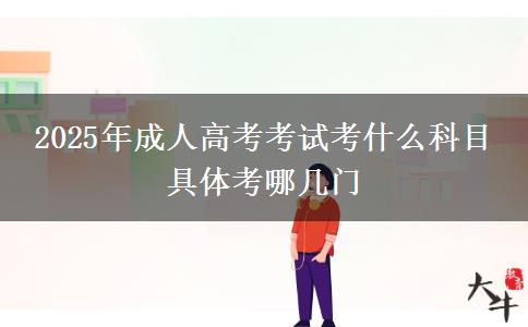 2025年成人高考考試考什么科目 具體考哪幾門