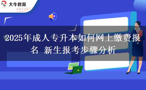 2025年成人專升本如何網(wǎng)上繳費(fèi)報(bào)名 新生報(bào)考步驟分析