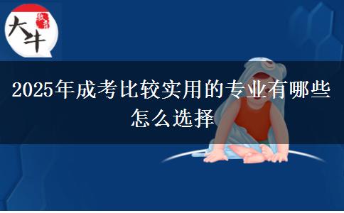 2025年成考比較實(shí)用的專業(yè)有哪些 怎么選擇