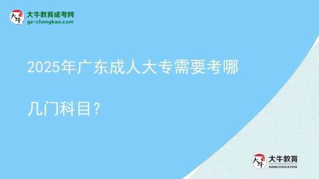 2025年廣東成人大專需要考哪幾門科目？圖片