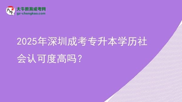 2025年深圳成考專升本學(xué)歷社會認(rèn)可度高嗎？圖片