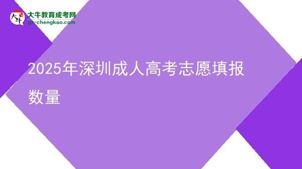 2025年深圳成人高考志愿填報(bào)數(shù)量圖片